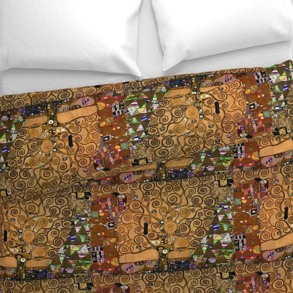Gustav Klimt The Tree Of Life Duvet Cover - Gold alternate view