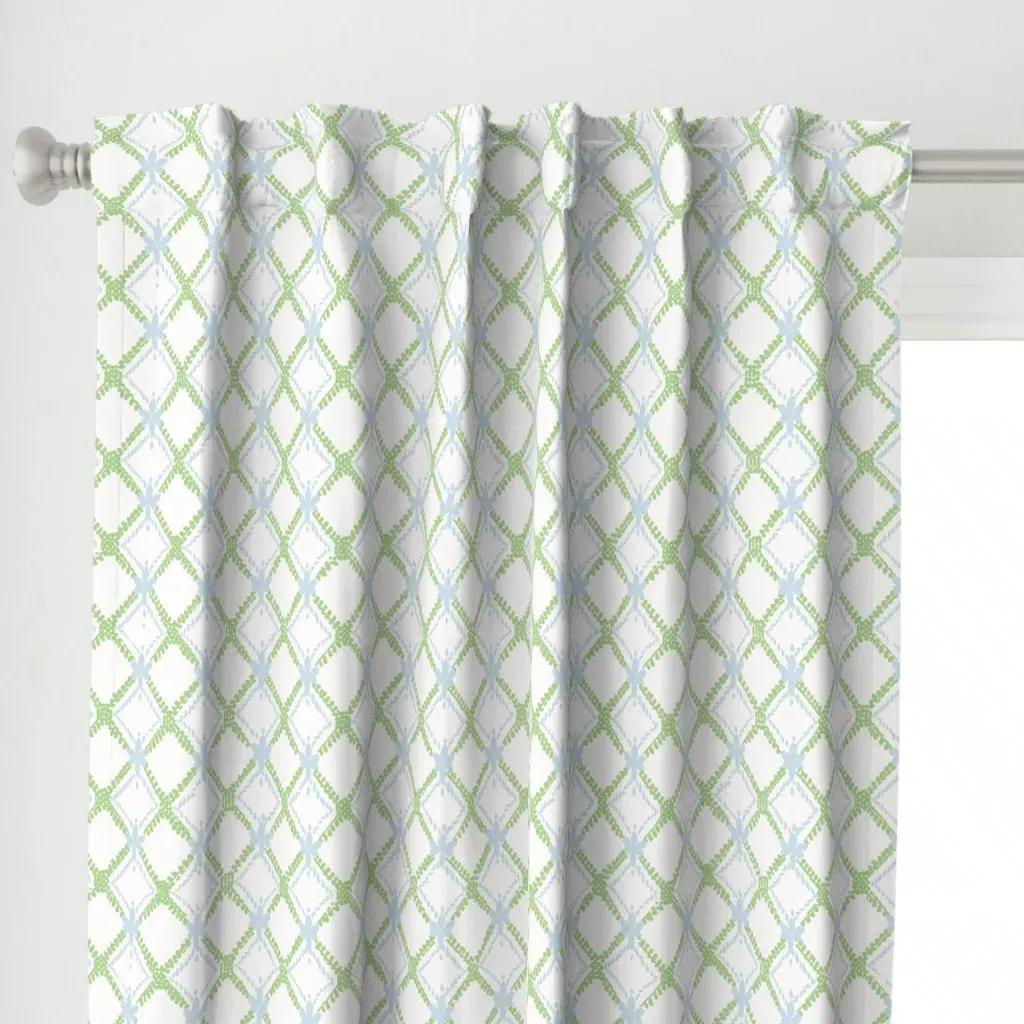 Gwendolen Trellis Light Curtain Panel - Light Green alternate view