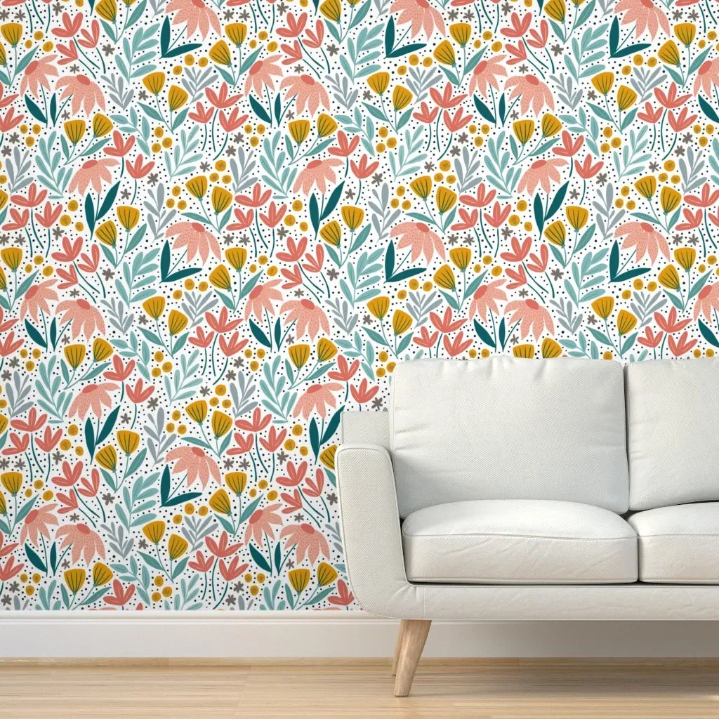 Gwenyth Garden XL Peel and Stick Wallpaper - Pink product