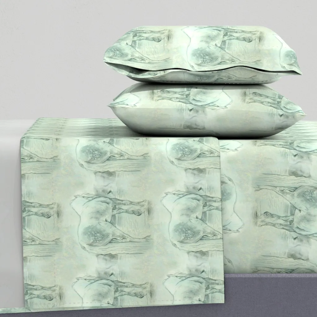Gypsy Horse Queen Sheet Set - Light Teal product