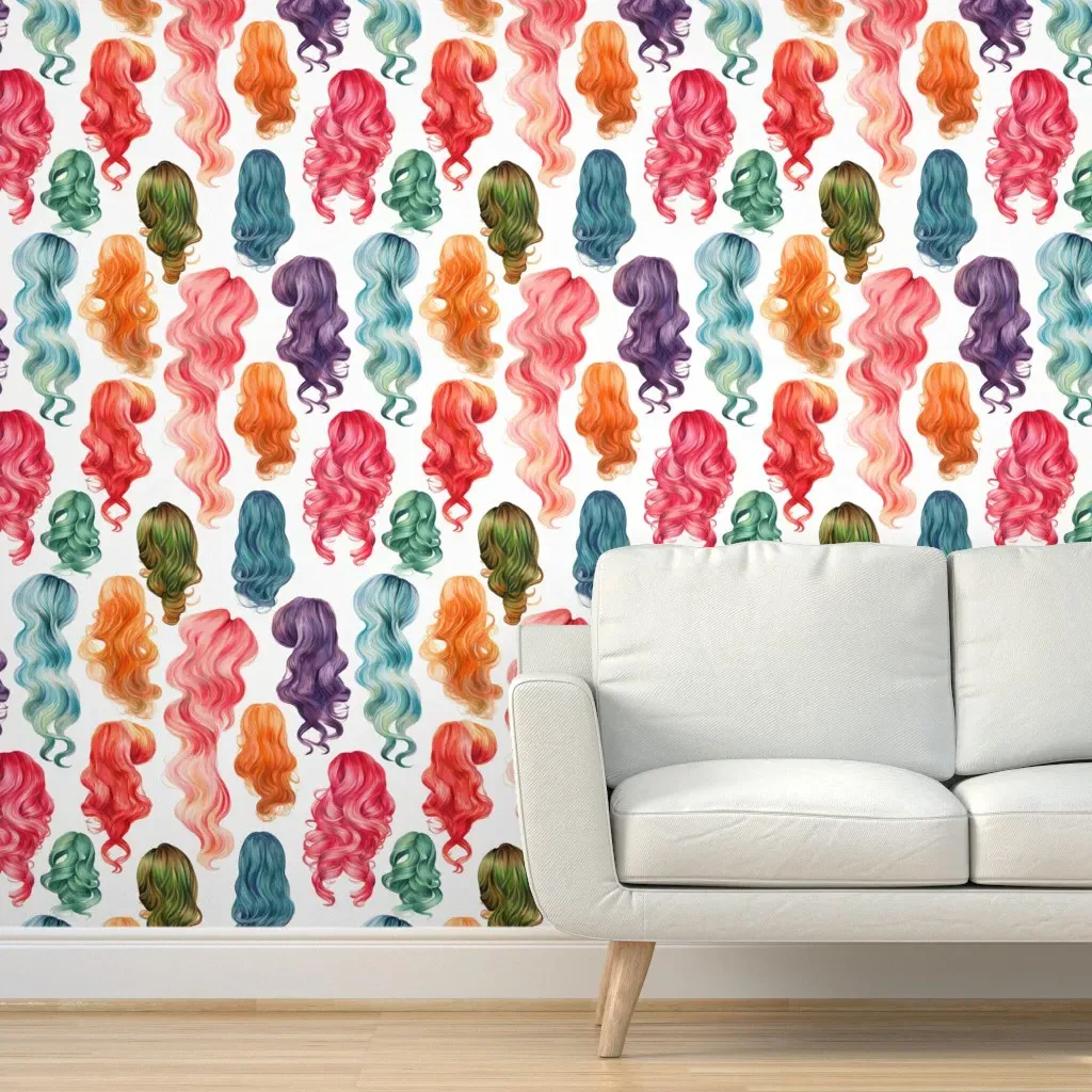 Hairdresser Beauty Hair Salon Peel and Stick Wallpaper - Pink product
