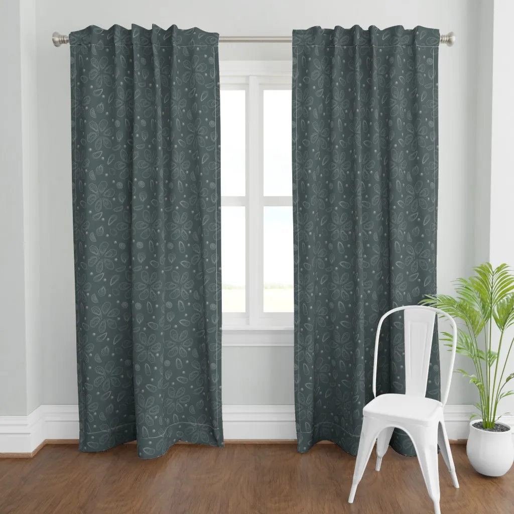 Half A Dozen Oysters Curtain Panel - Light Gray product