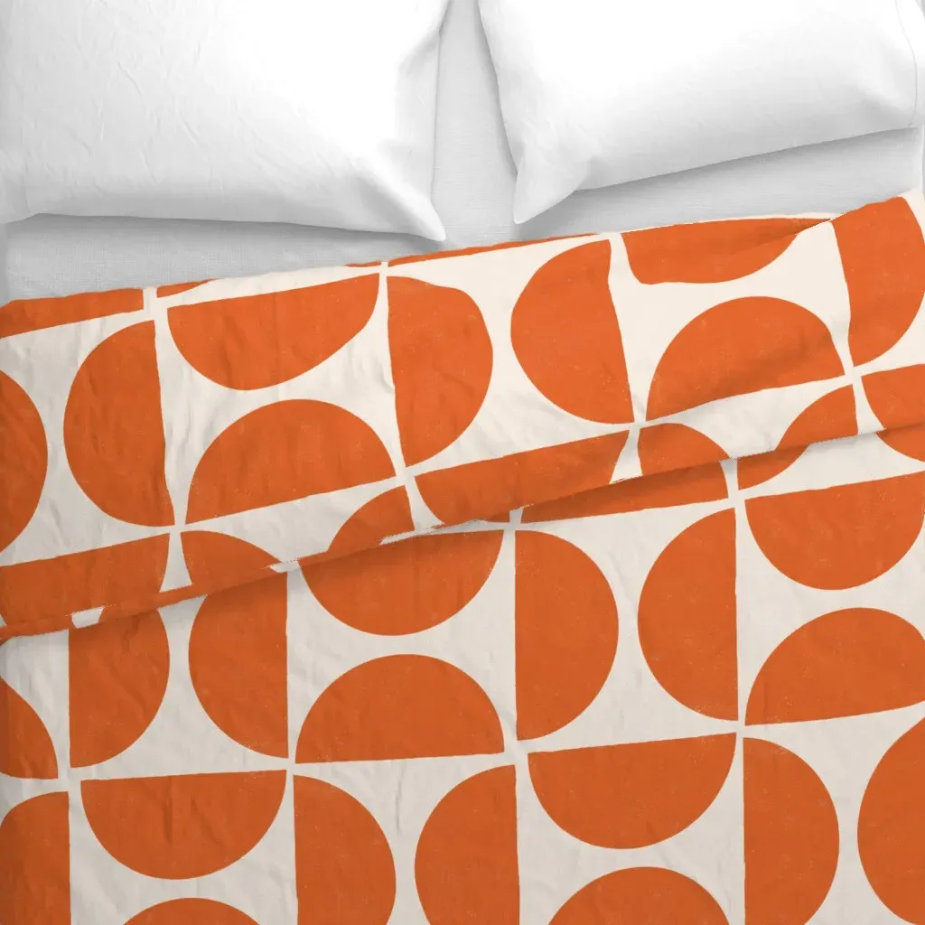Half Moon Duvet Cover - Burnt Orange alternate view