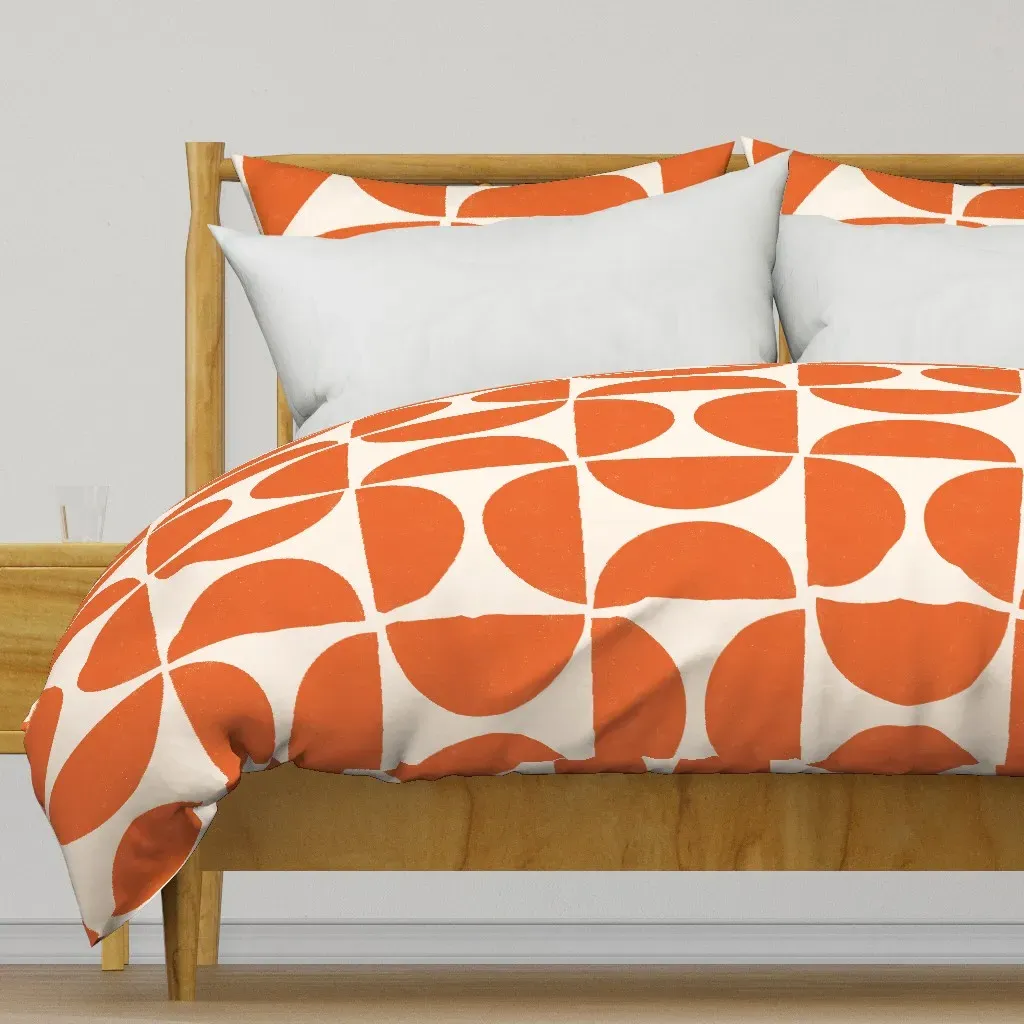 Half Moon Duvet Cover - Burnt Orange product