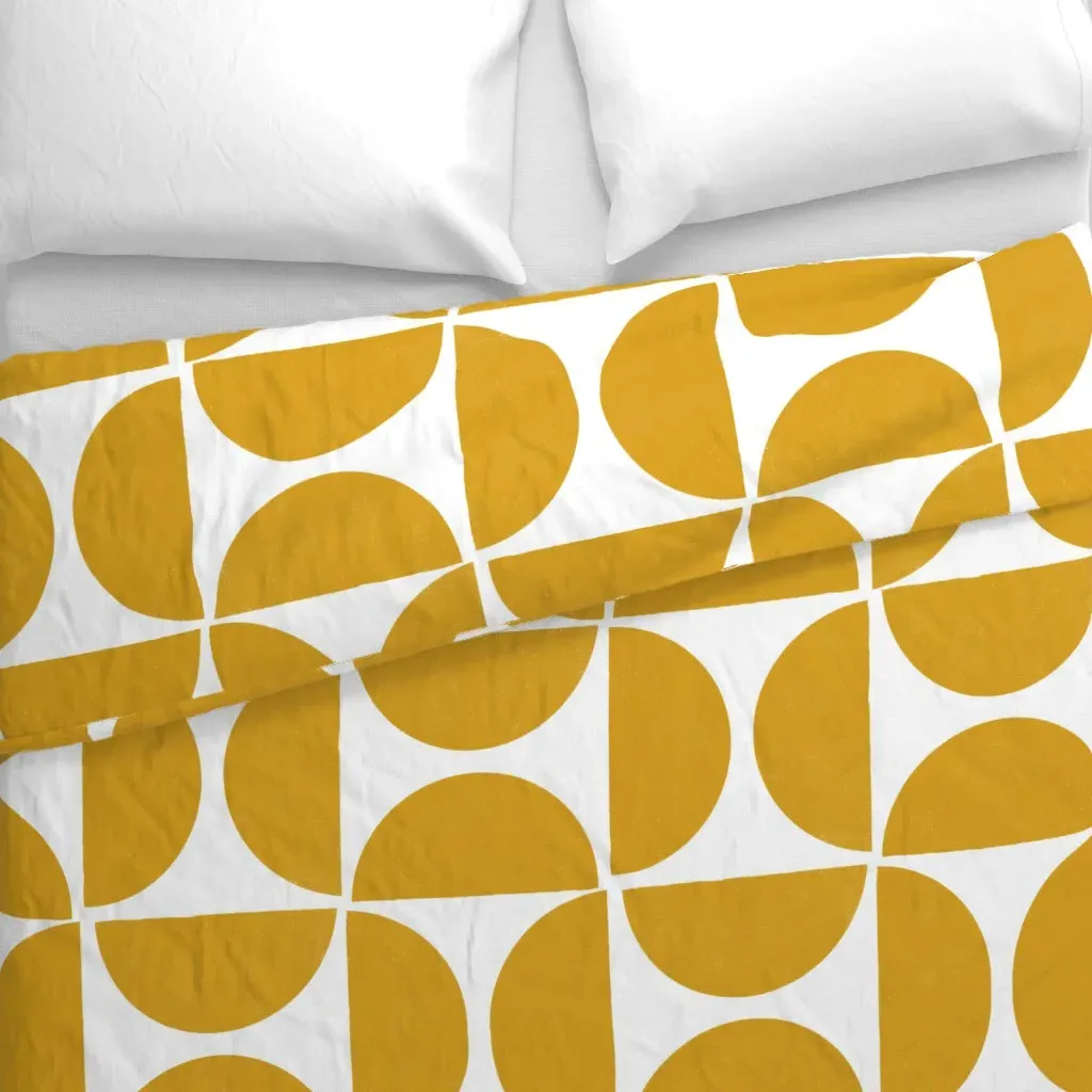 Half Moon Large Duvet Cover - Mustard Yellow alternate view