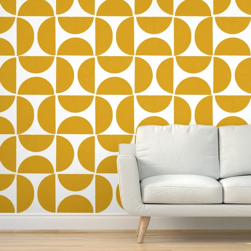 Half Moon Peel and Stick Wallpaper - Gold product