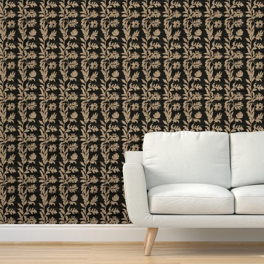 Hali Vintage Ebony Peel and Stick Wallpaper - Beige product