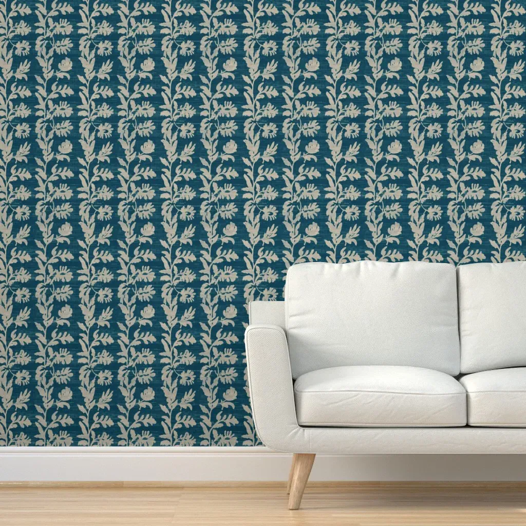 Hali Vintage Peel and Stick Wallpaper - Indigo product