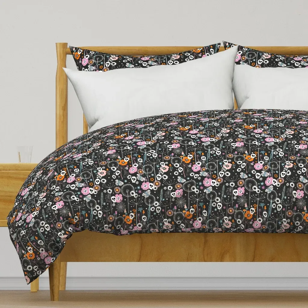 Halloween Garden Duvet Cover - White product