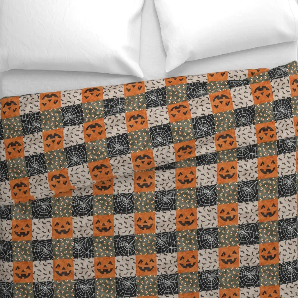 Halloween Patchwork Duvet Cover - Orange alternate view