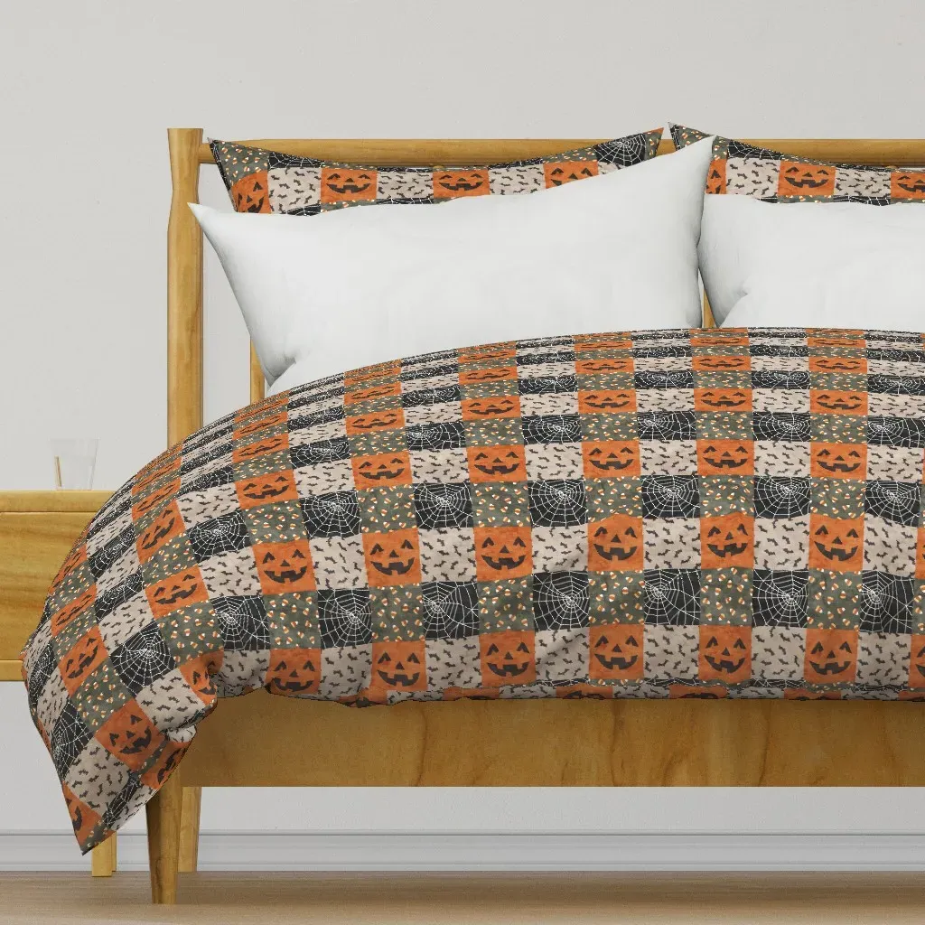 Halloween Patchwork Duvet Cover - Orange product