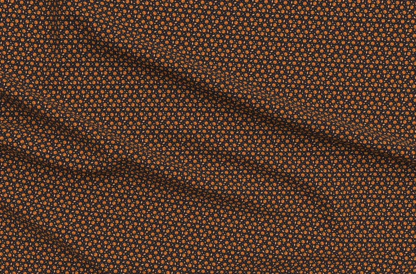 Halloween Pumpkin Candy Buckets Sport Pique Fabric - Orange product