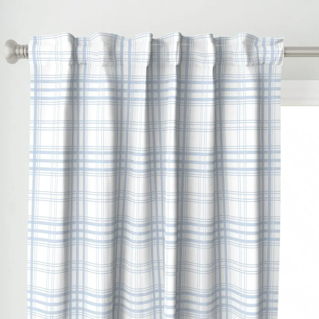 Hallvard Tartan Curtain Panel - Baby Blue alternate view