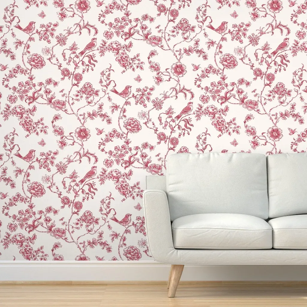 Hampstead Cottage Peel and Stick Wallpaper - Dusty Rose product