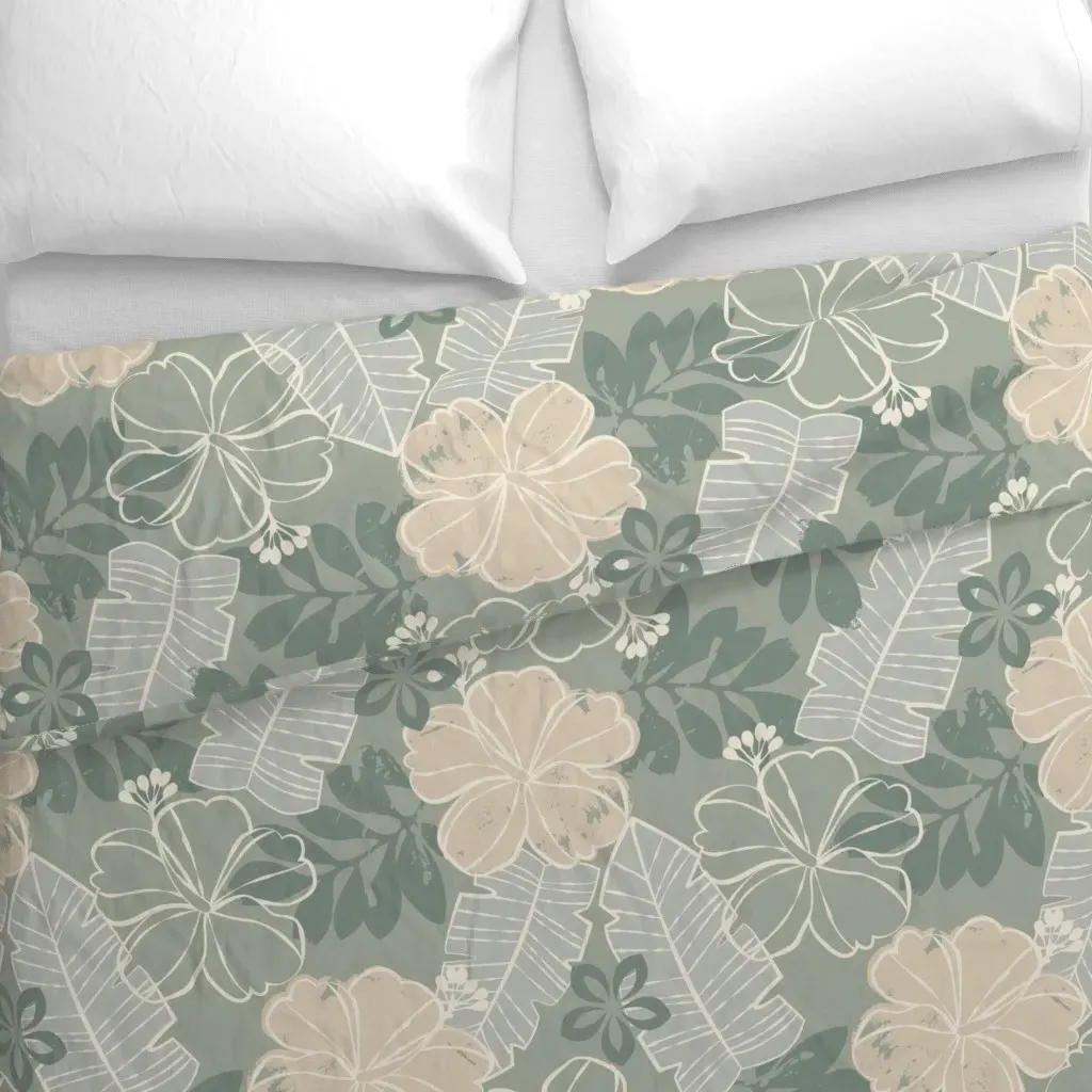 Hana Hawaiian Hibiscus Duvet Cover alternate view