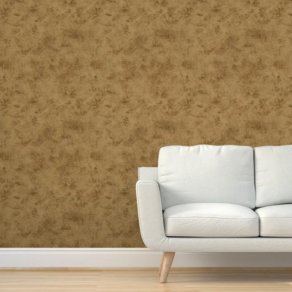 Hand-Brushed Wild Texture Peel and Stick Wallpaper - Brown, Wood product