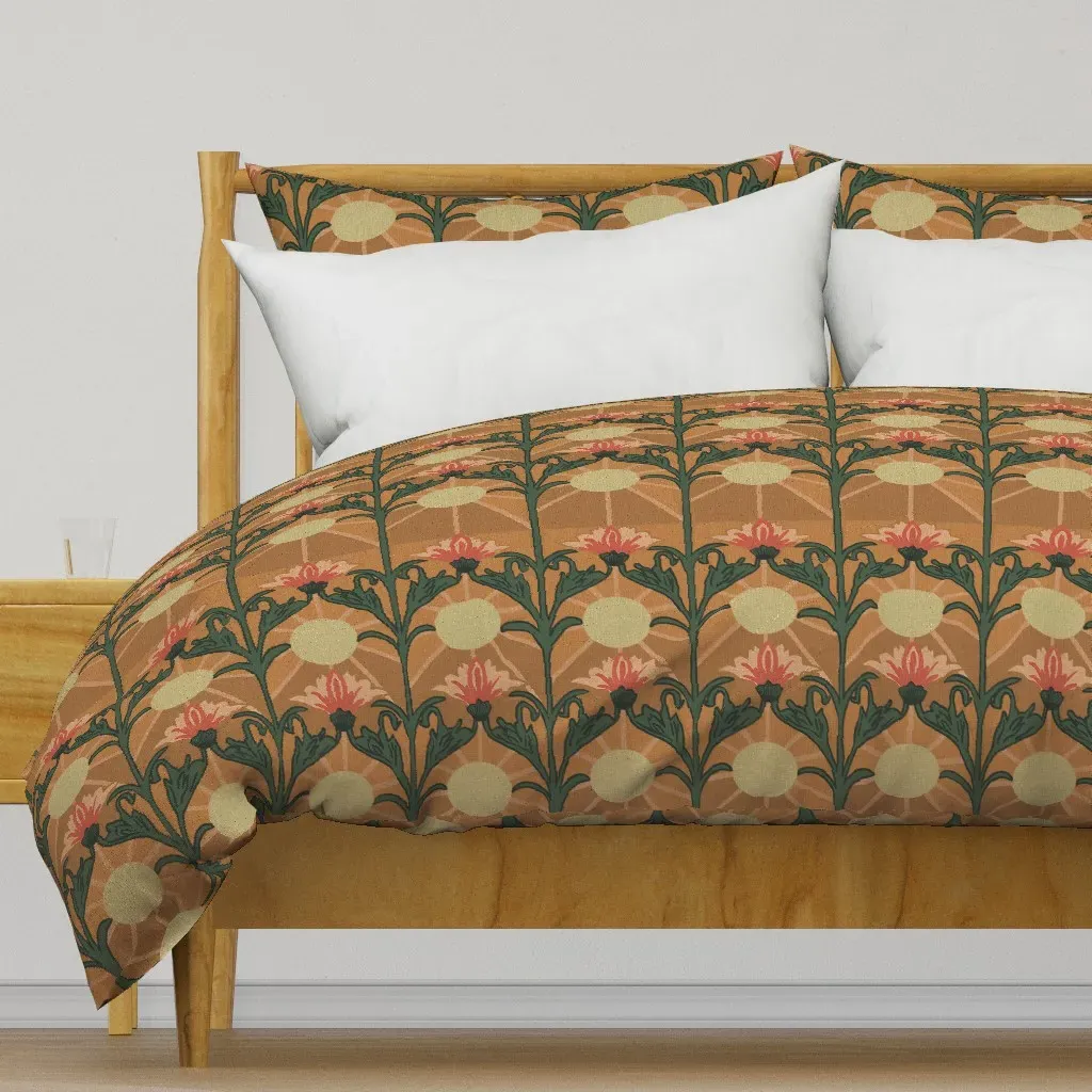 Hand Drawn Southwestern Art Duvet Cover - Burnt Orange product