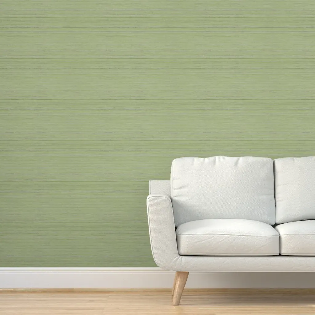 Hand Painted Strie Peel and Stick Wallpaper - Sage Green product