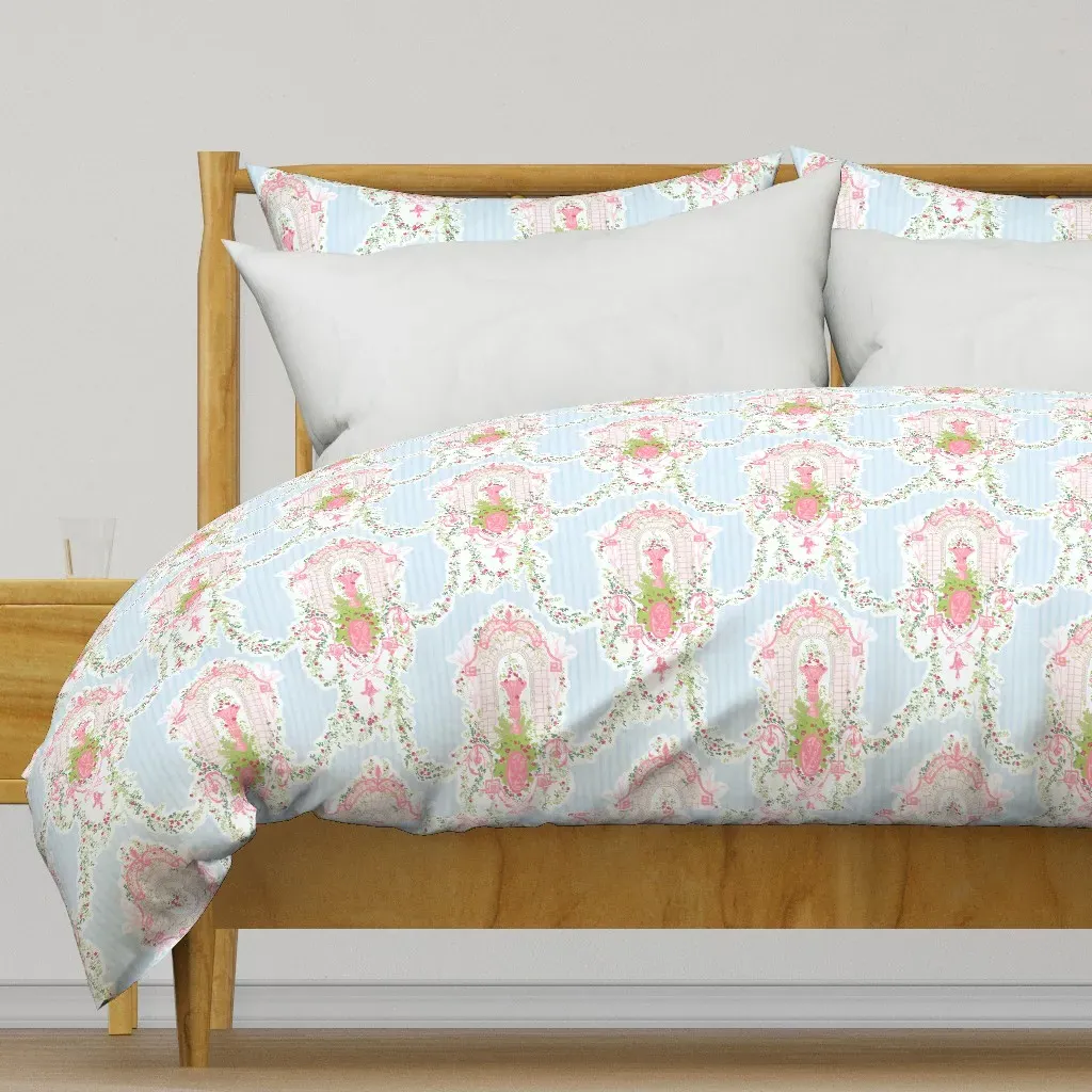 Hand Sketched Maximalist Duvet Cover - Pink product