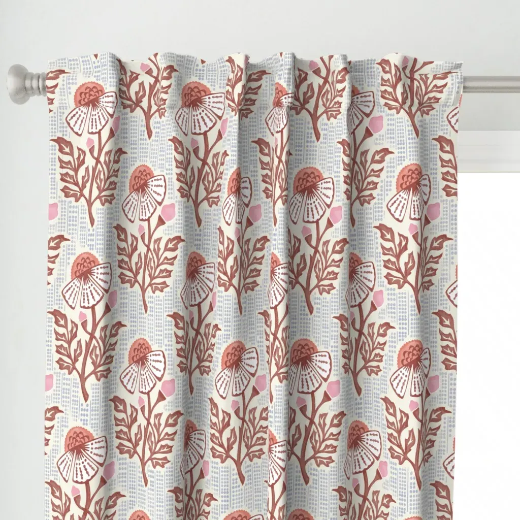 Handmade Curtain Panel - Dusty Rose alternate view