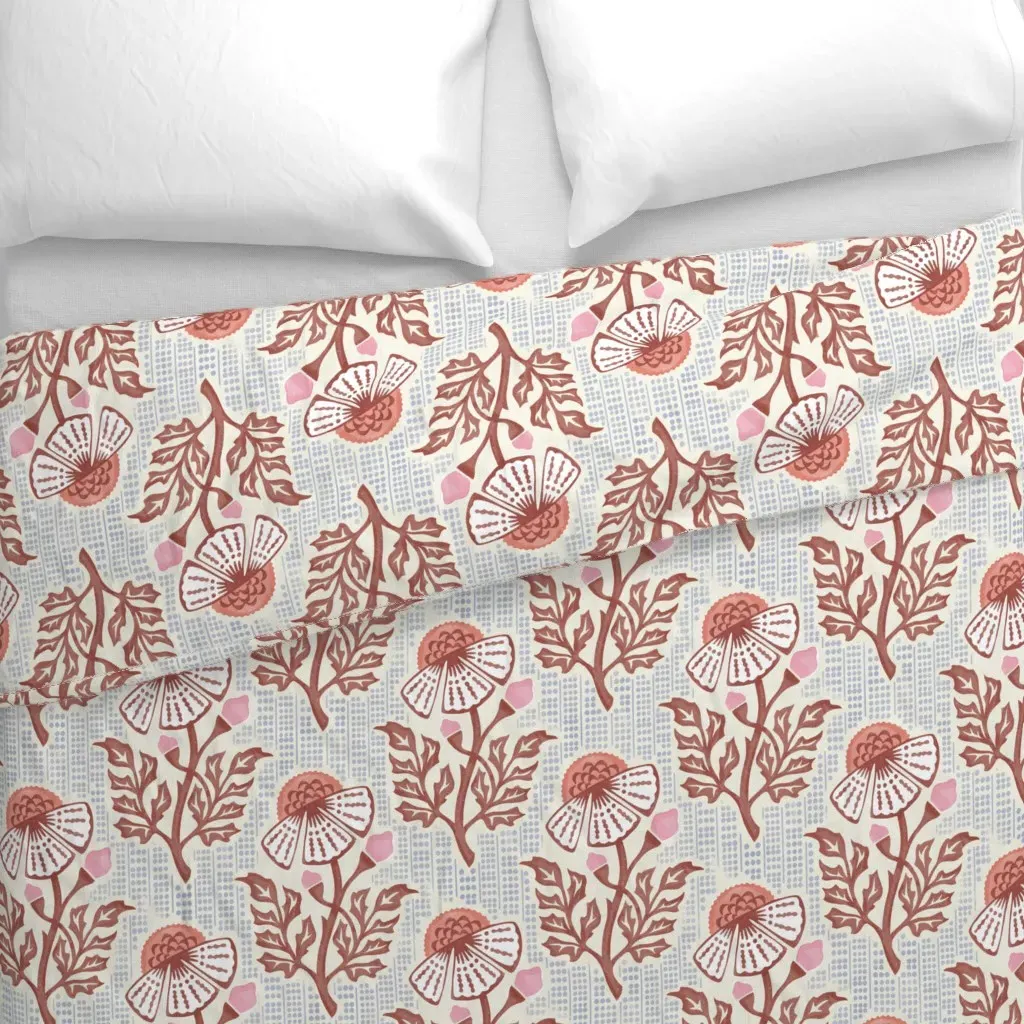 Handmade Indian Duvet Cover - Dusty Rose alternate view