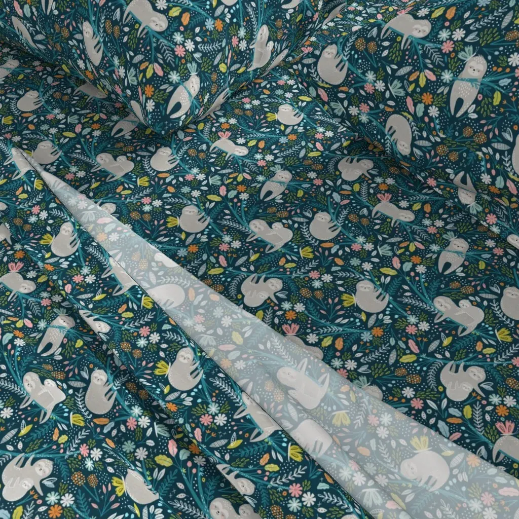 Hanging Out Queen Sheet Set - Teal alternate view