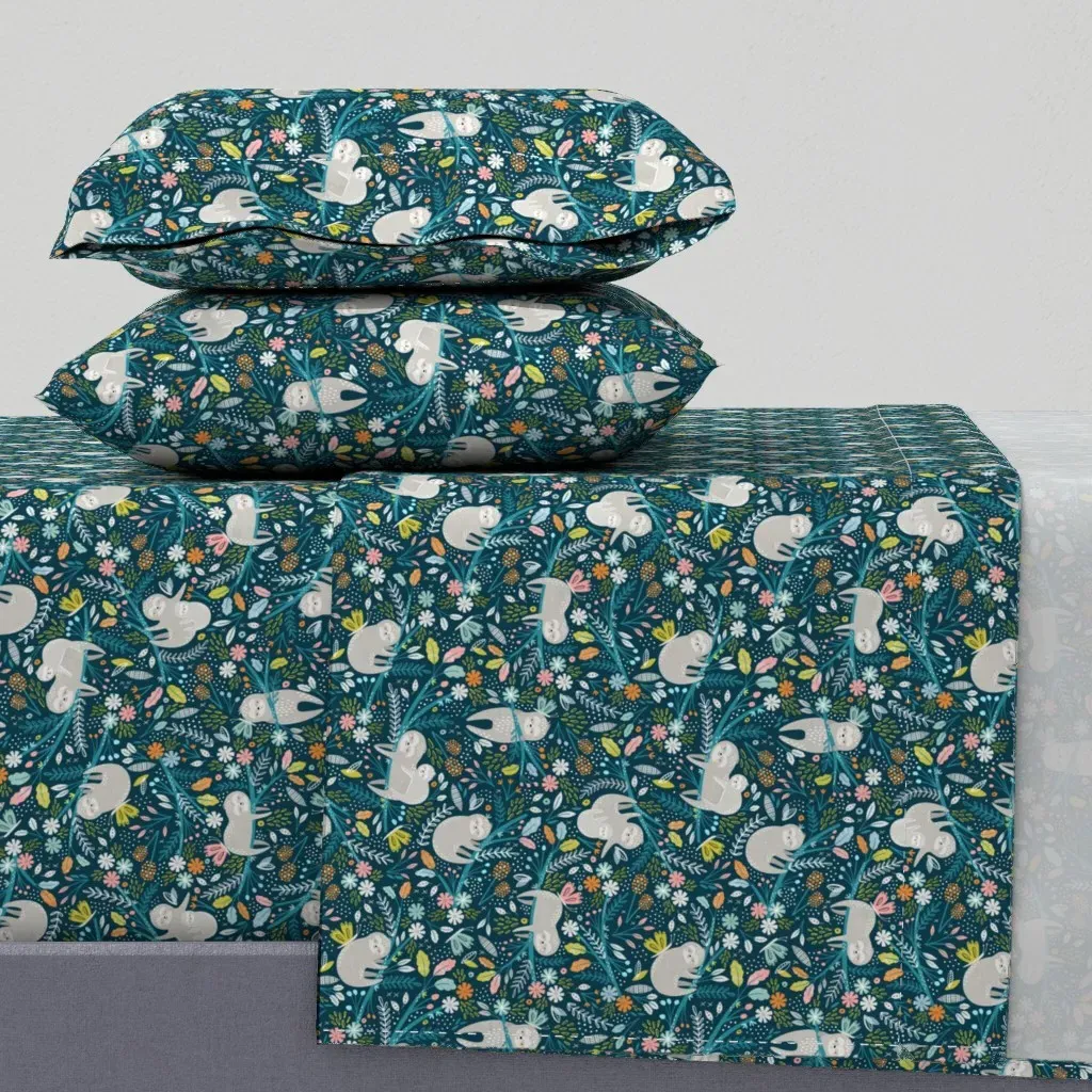 Hanging Out Queen Sheet Set - Teal product