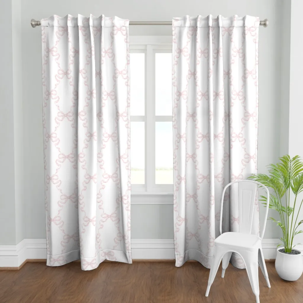 Hannah Ribbon Blush Curtain Panel - Pink product