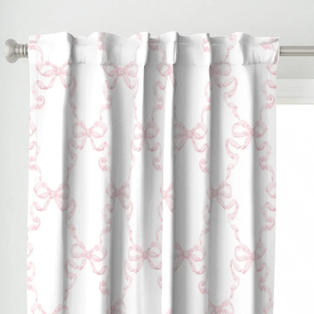 Hannah Ribbon Large Curtain Panel - Pink alternate view