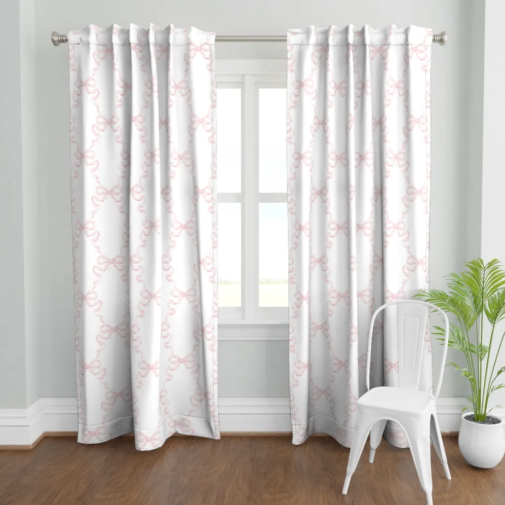 Hannah Ribbon Large Curtain Panel - Pink product