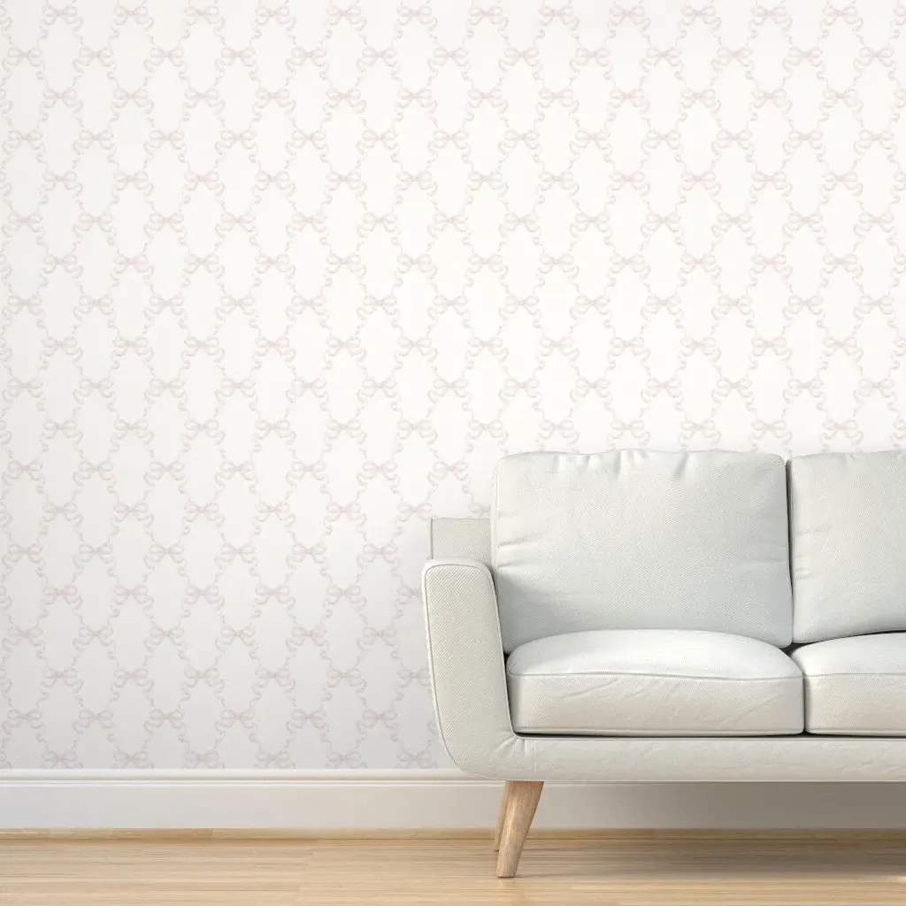 Hannah Ribbon Petal Peel and Stick Wallpaper - Pink, Cream product