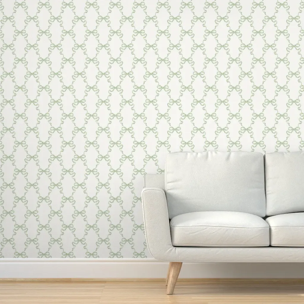 Hannah Ribbon Trellis Small Peel and Stick Wallpaper - Sage Green product