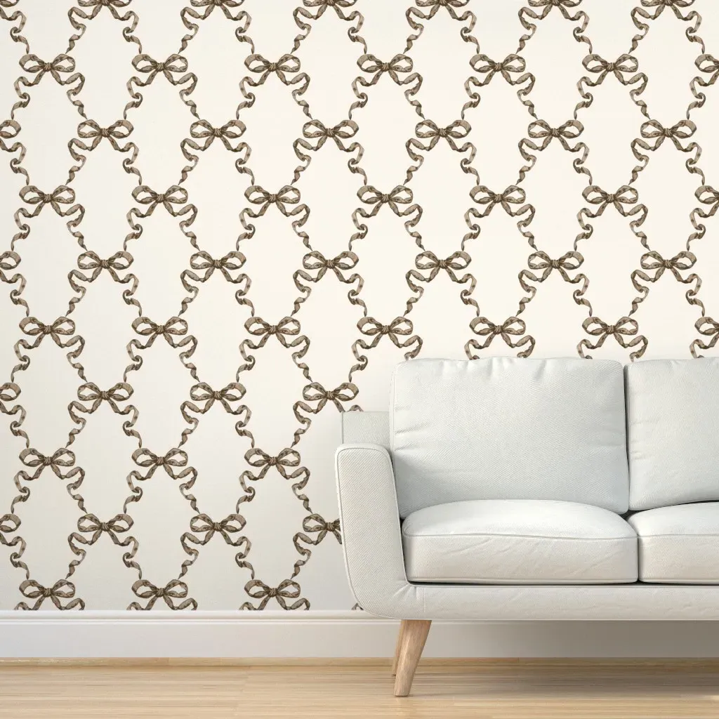 Hannah Triibon Trellis Peel and Stick Wallpaper - Brown, Cream product