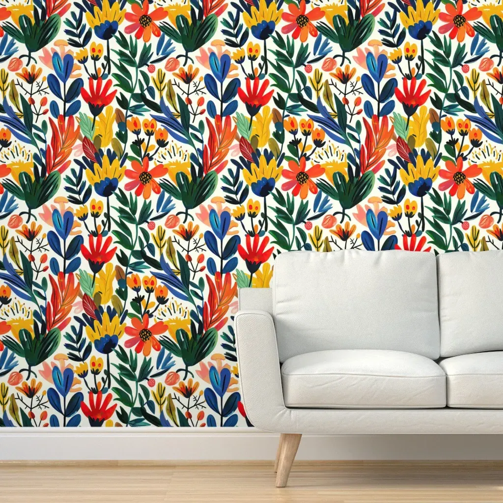 Happy Accidental Painting Peel and Stick Wallpaper - Red product
