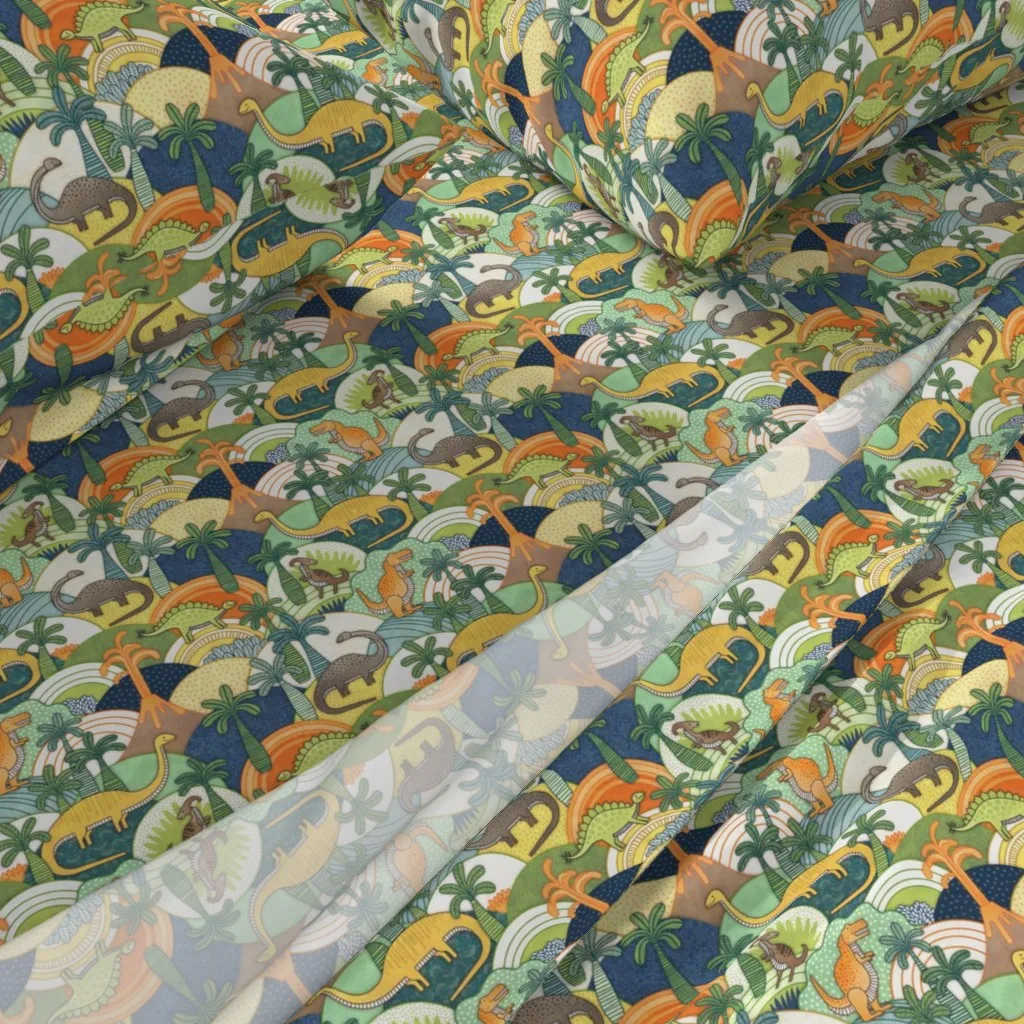 Happy Dinosaurs Cal King Sheet Set - Mustard Yellow alternate view
