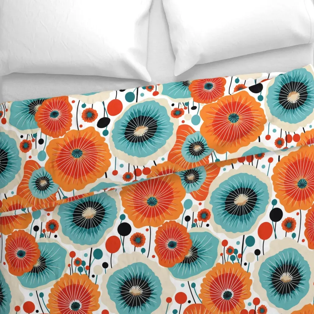 Happy Garden Duvet Cover - Orange alternate view