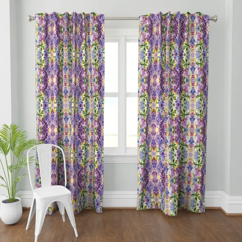 Happy Mother's Day Lilacs Curtain Panel - Purple product