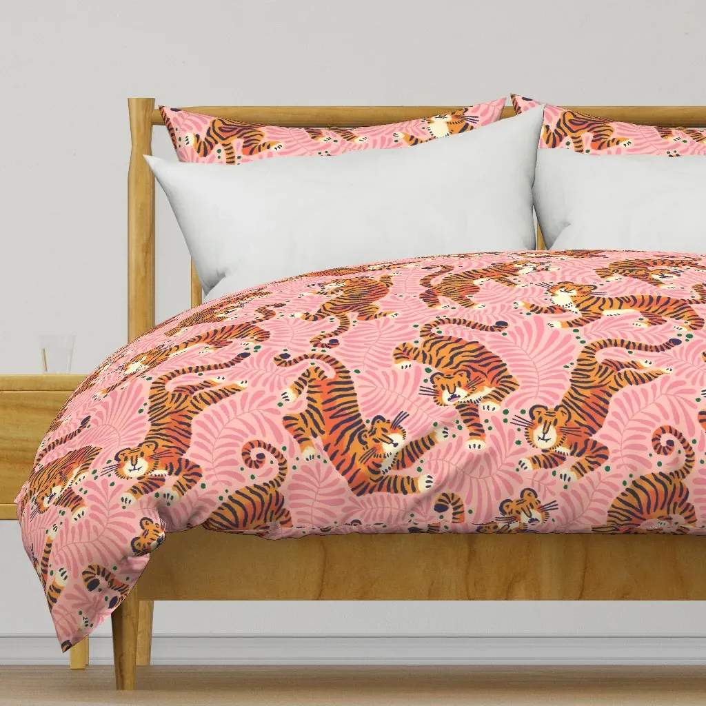 Happy Tigers Duvet Cover - Orange product