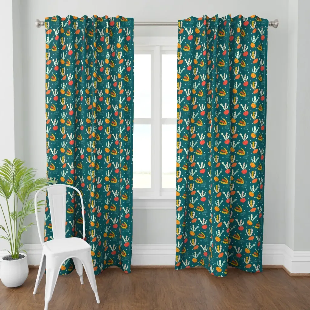 Happy Tumbling Turnips Curtain Panel - Orange product