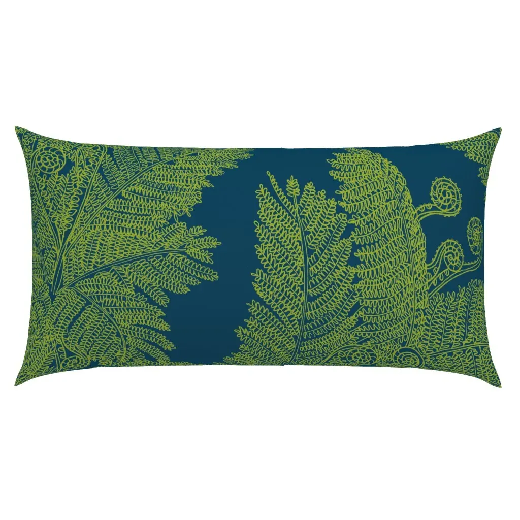 Hapu'U Fern King Size Pillow Sham - Olive Green product