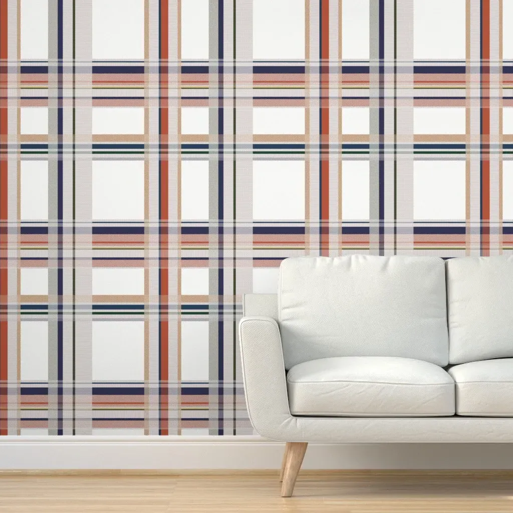 Harary Plaid Graphic Peel and Stick Wallpaper - Beige product