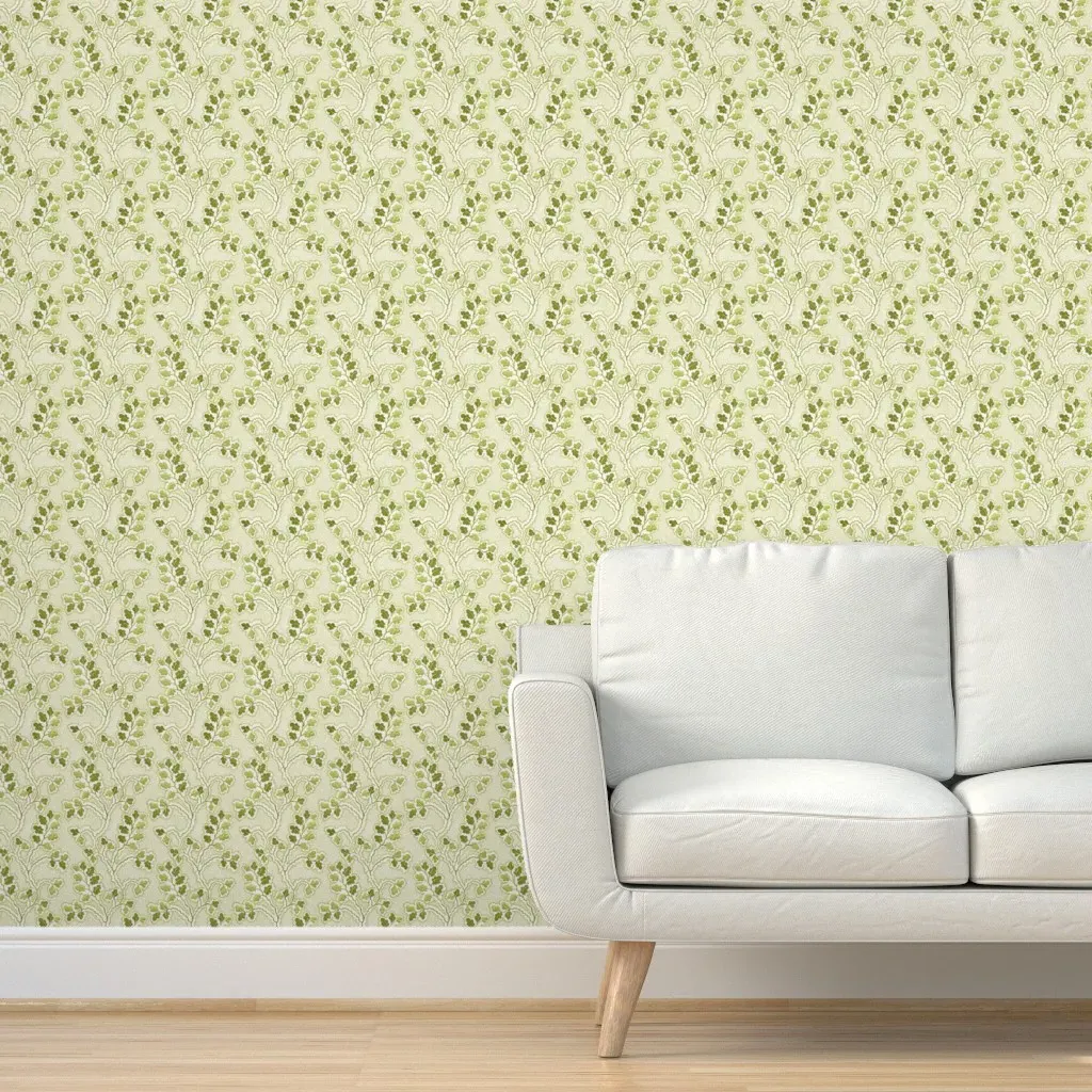 Hardwick Leaf Peel and Stick Wallpaper - Olive Green product