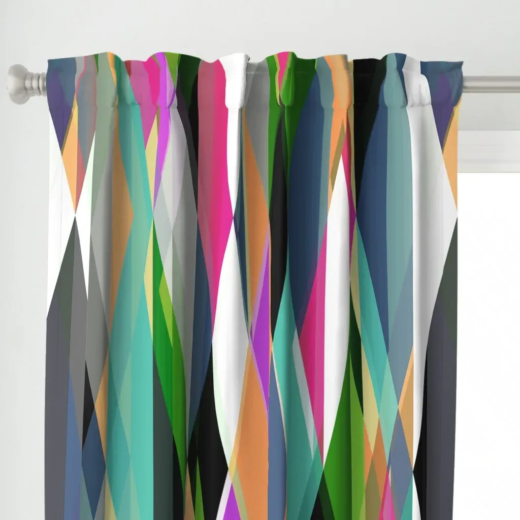 Harlequin Circus 2 Curtain Panel - Teal alternate view
