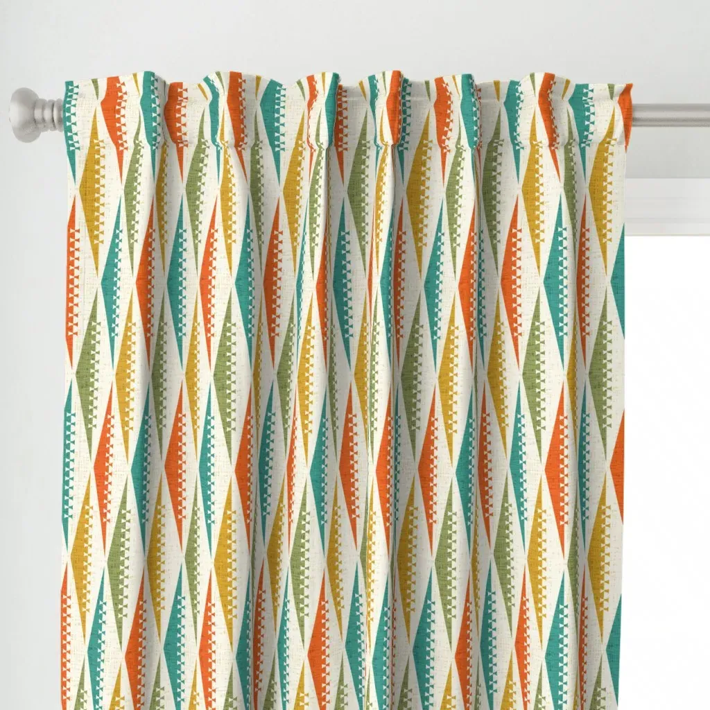 Harlequin Curtain Panel - Teal alternate view