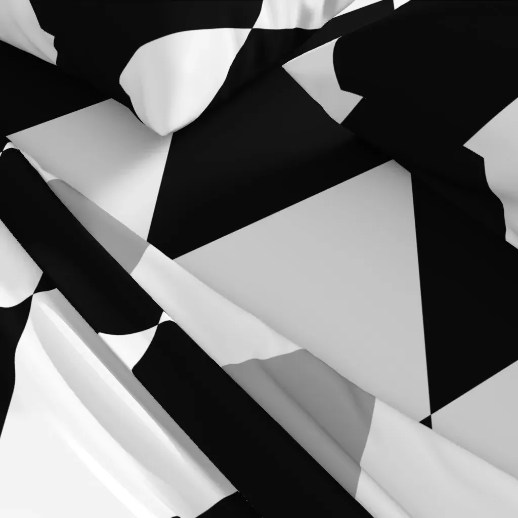 Harlequin Diamonds Checkered King Sheet Set - Black, White alternate view