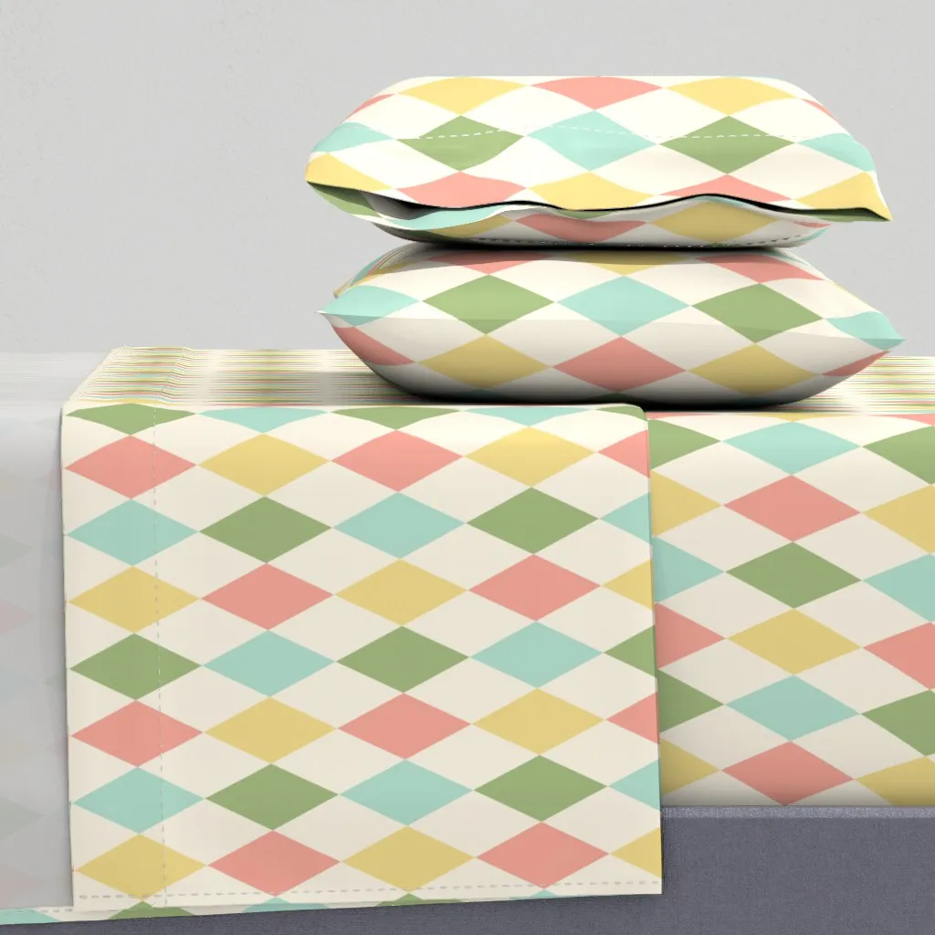 Harlequin Diamonds Palm Springs MCM Queen Sheet Set - Yellow product