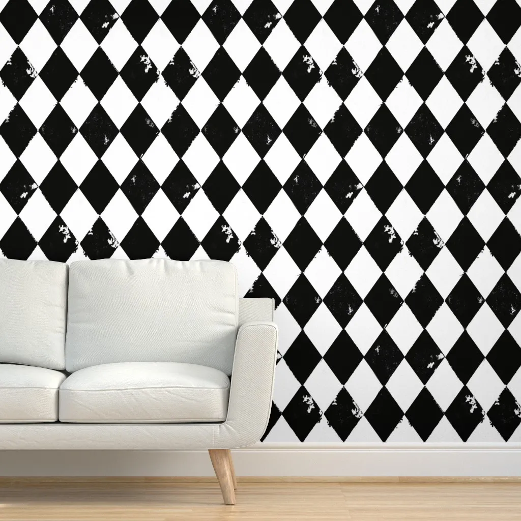 Harlequin Diamonds Peel and Stick Wallpaper - Black, White product