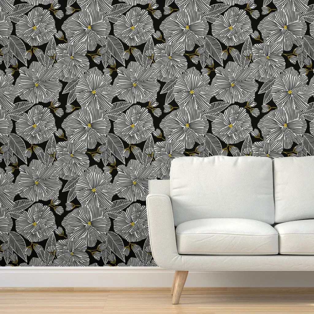 Harper Monochrome Peel and Stick Wallpaper - White product