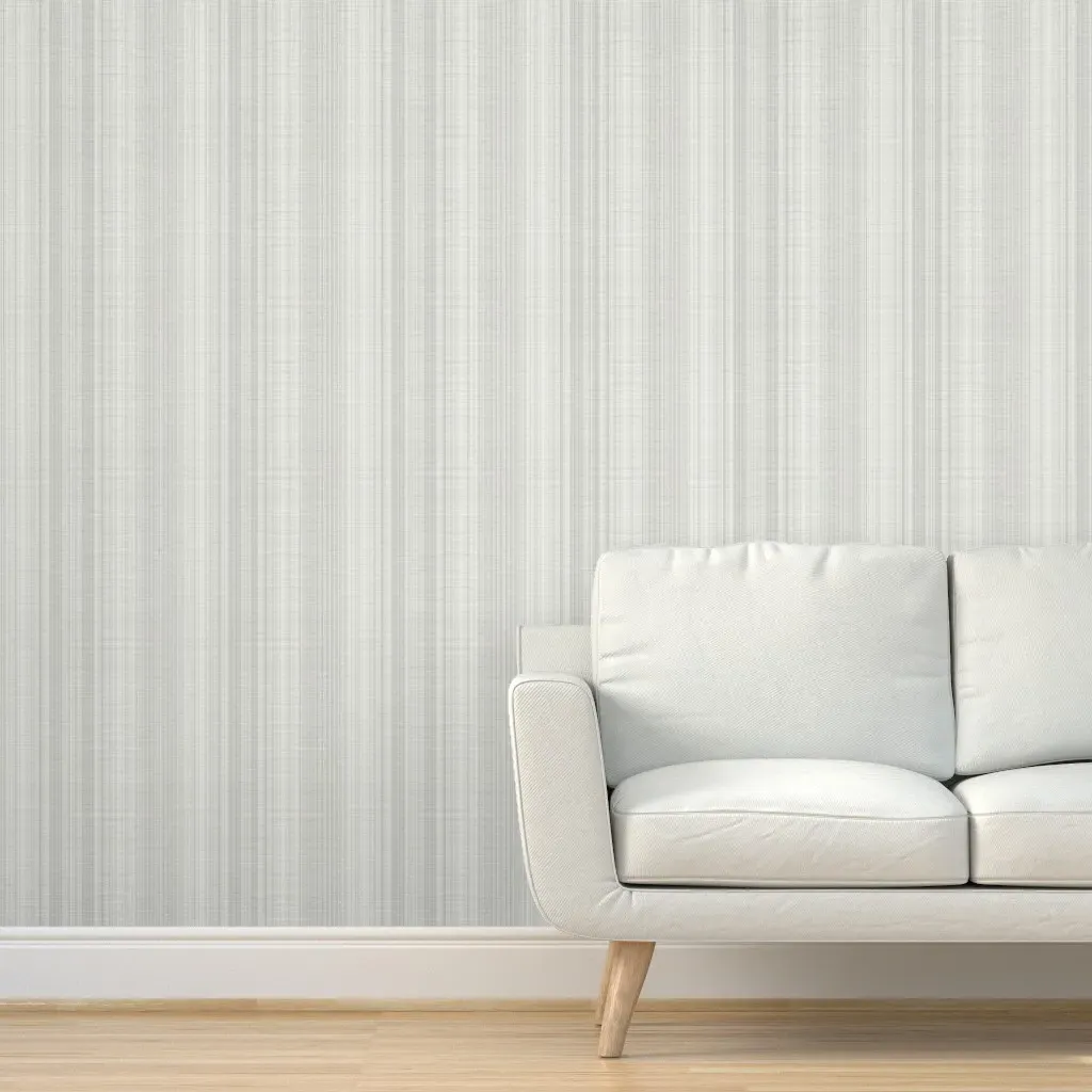 Harry's Stripes Peel and Stick Wallpaper - Light Gray, Grasscloth product