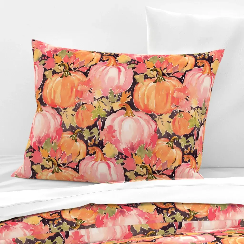Harvest Hues Standard Knife Edge Pillow - Orange/Brown, Cotton Sateen product